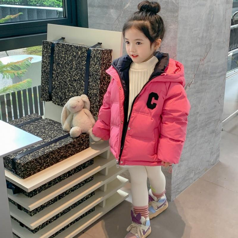 雪中飞女童羽绒服冬季新款防寒90白鸭绒儿童面包服男童冬衣外套冬