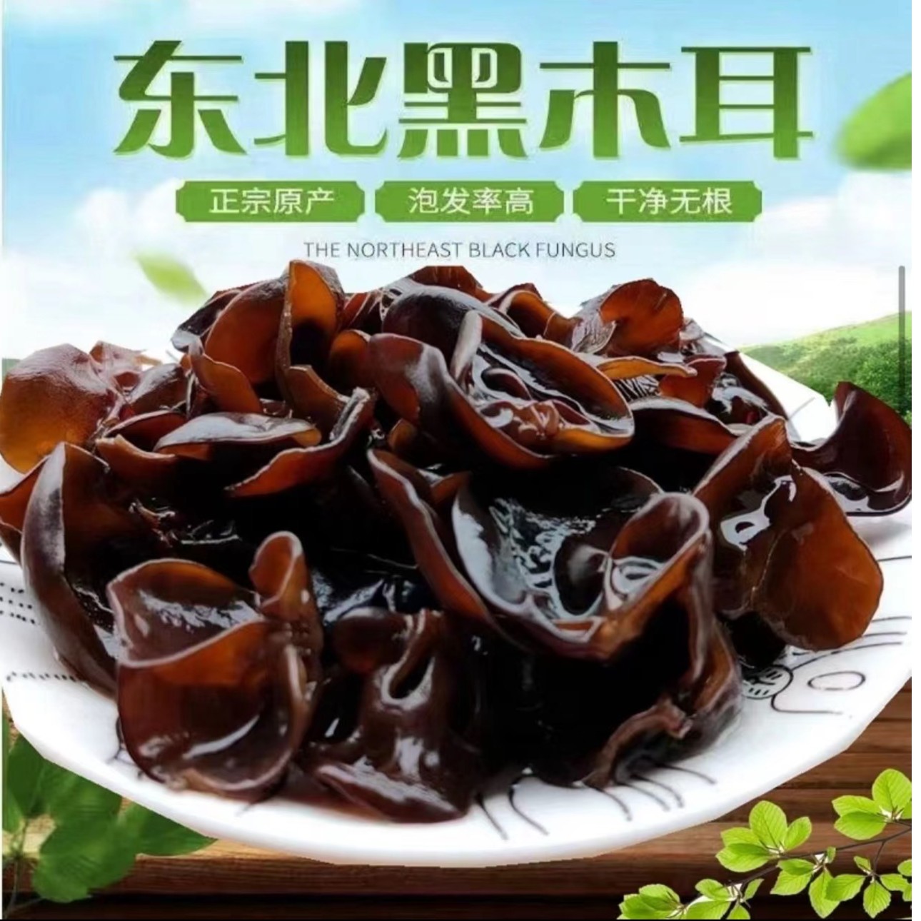 正宗东北新货黑木耳250g/500g/袋无根肉厚干货木耳泡发率高食用