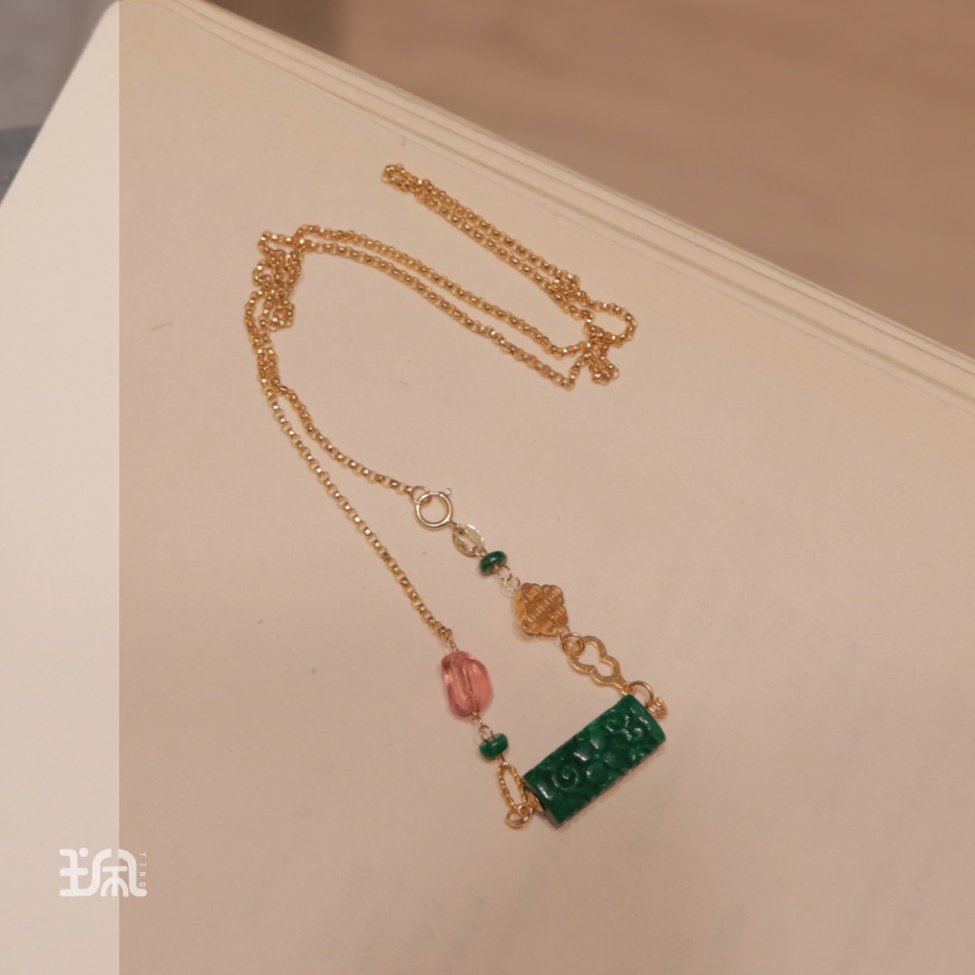 【佩佩】白婉|翡翠*项链*18k金镶嵌YAB23030210(多样性发货）