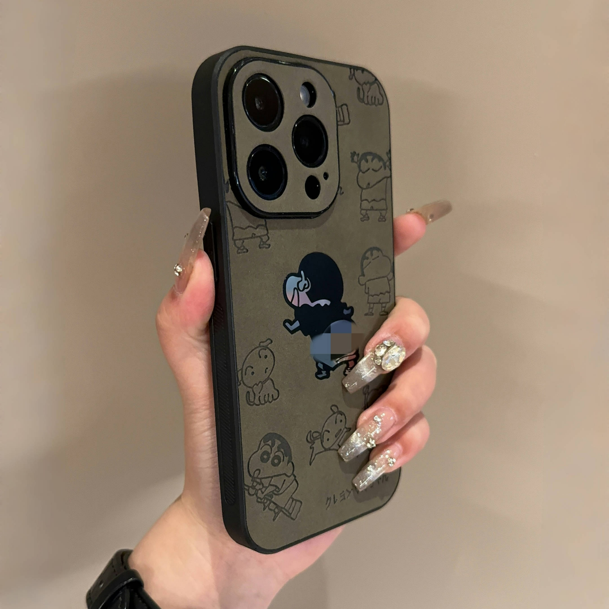 翻毛皮镭射小新iPhone14promax苹果15Pro手机壳13新款1211x78plus