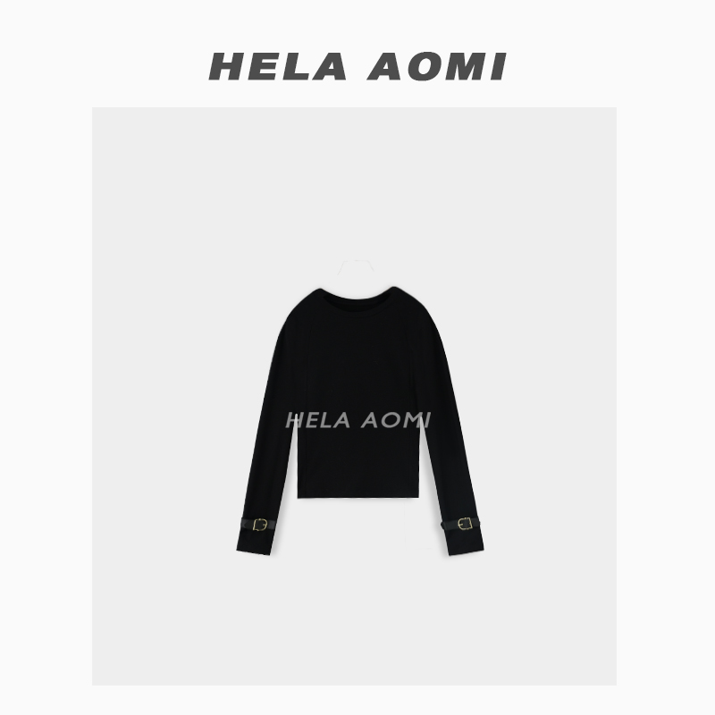 HELA AOMI‘‘基础高知’’休闲百搭圆领简单打底衫T恤CY3DM23009