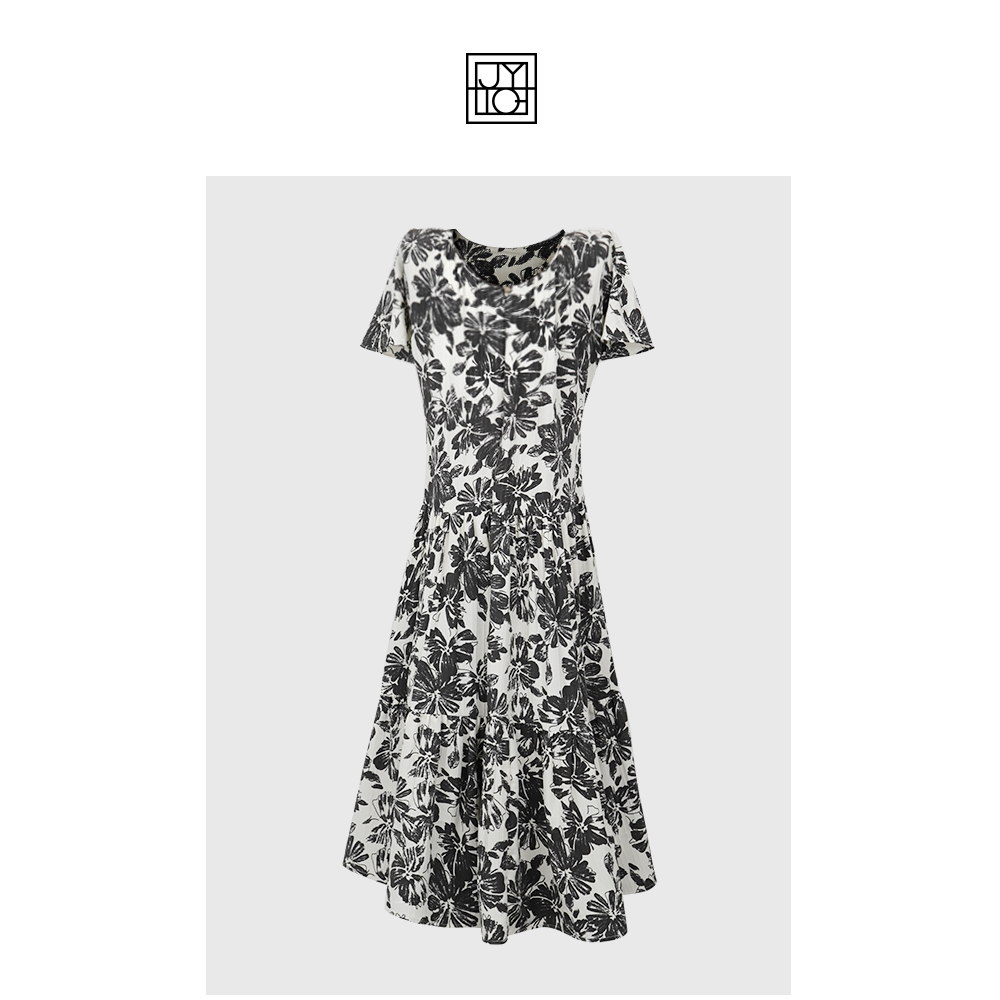 JiaoyeKequer 碎花连衣裙女神裙显瘦夏季气质 CZ-303QZ-JQX1293