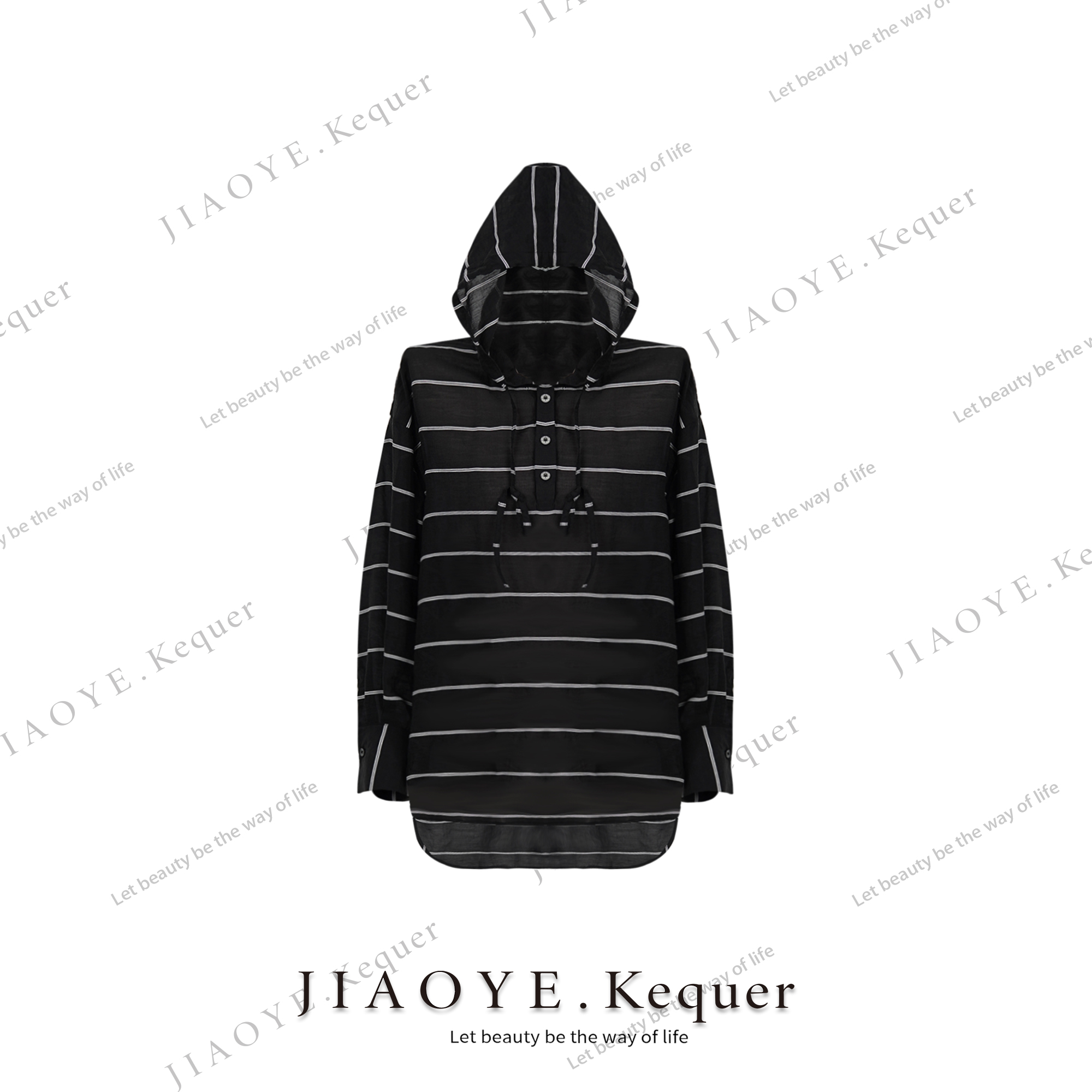 JIAOYEKEQUER 时尚百搭潮流通勤连帽衬衫 CZ-305CS-JYM217