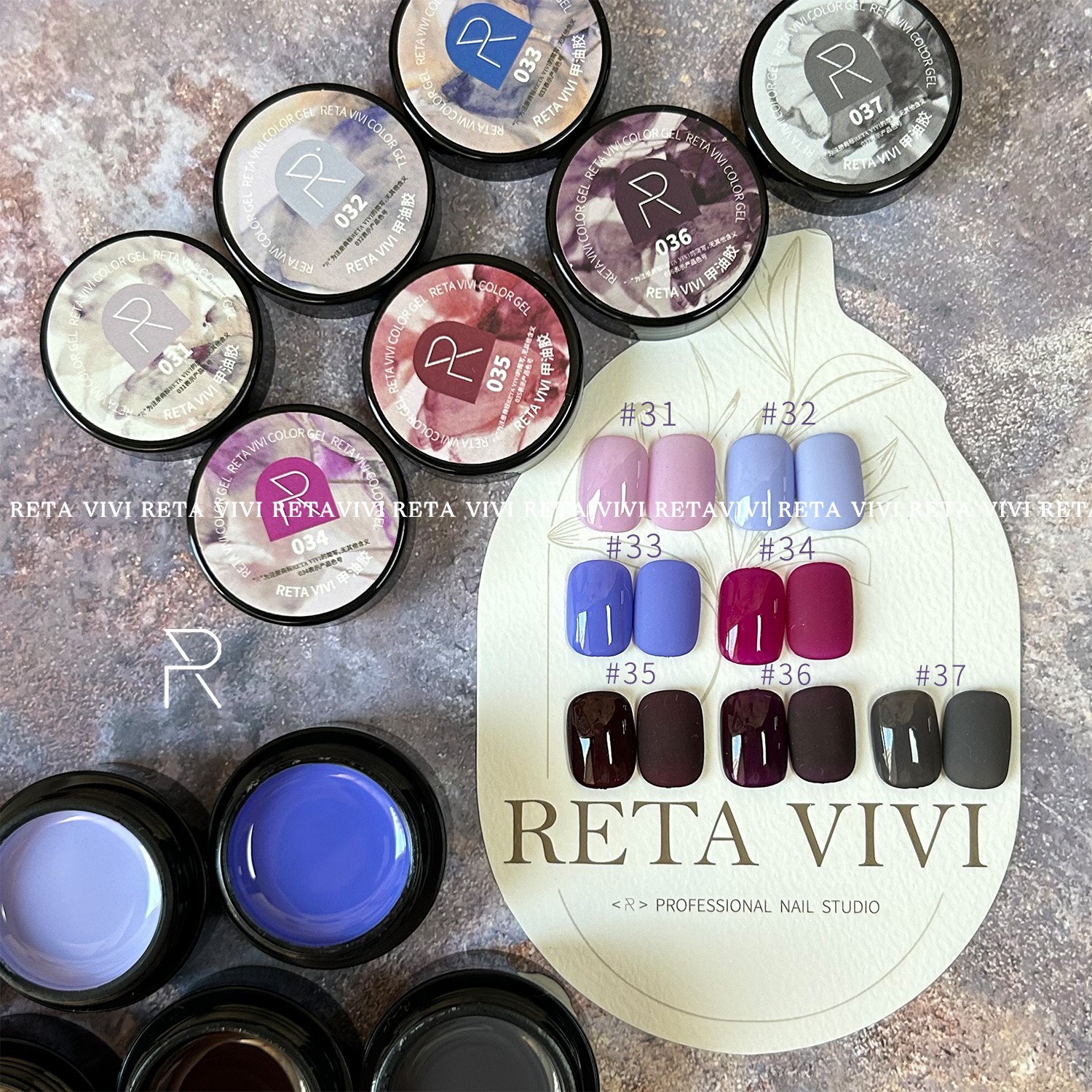 RETA VIVI 103 色 鸢尾花系列 31-37号 紫色 罐装甲油胶 2.5g/5g