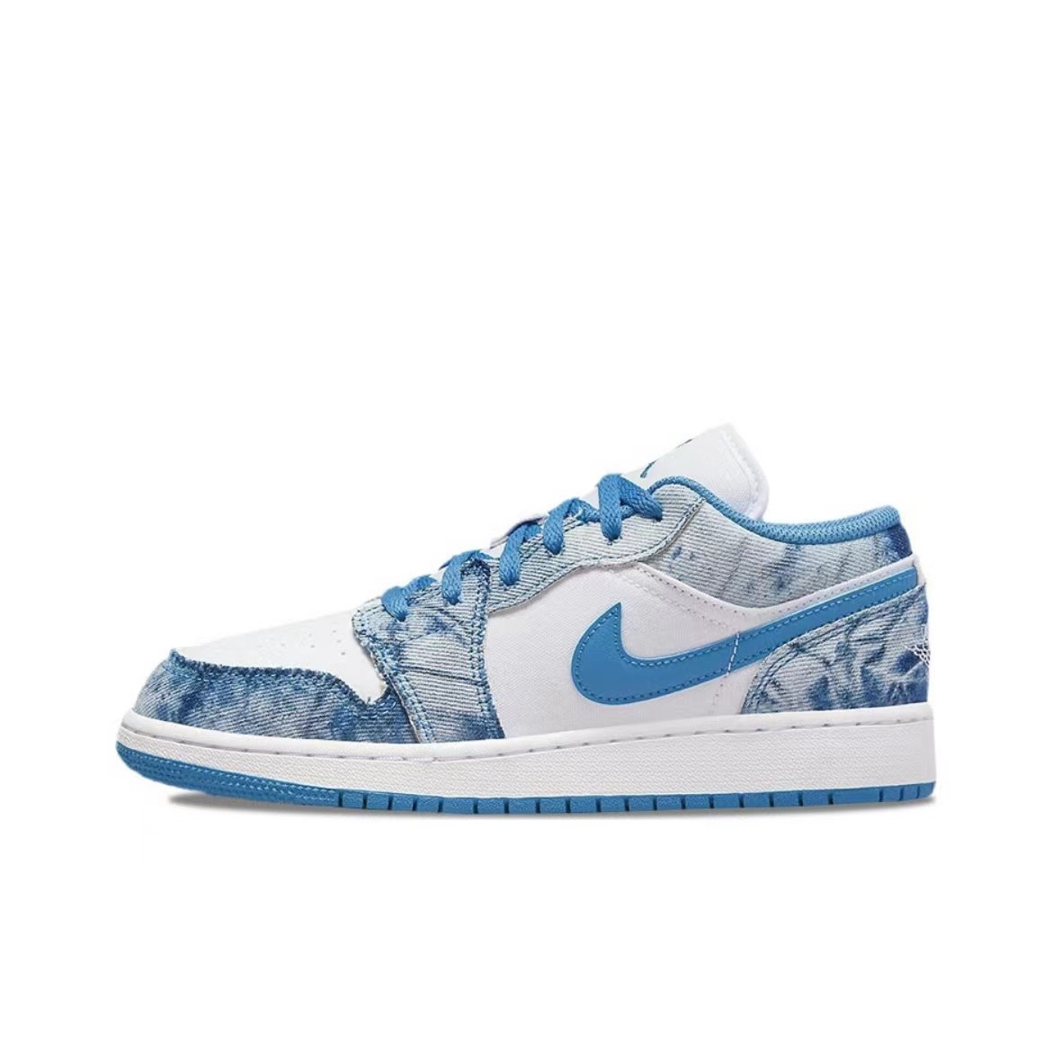 NikeAirjordan1low(GS)复古扎染篮球鞋DM8947-100瑕疵