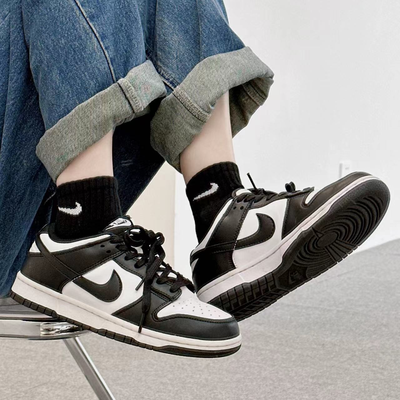耐克Nike Dunk Low GS Black休闲运动男女黑白熊猫潮流板鞋CW1590