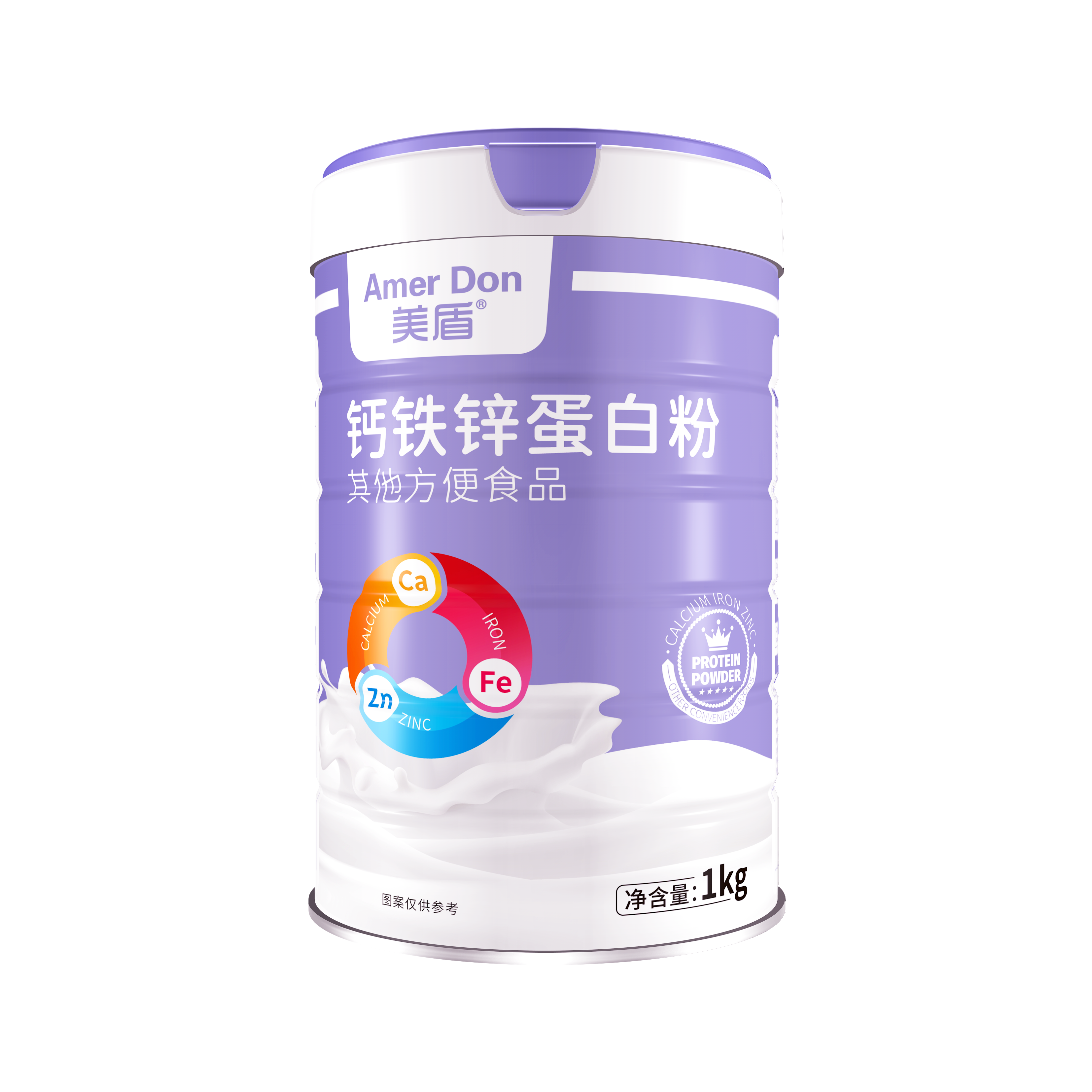 美盾钙铁锌蛋白粉1000g/桶拍一发二