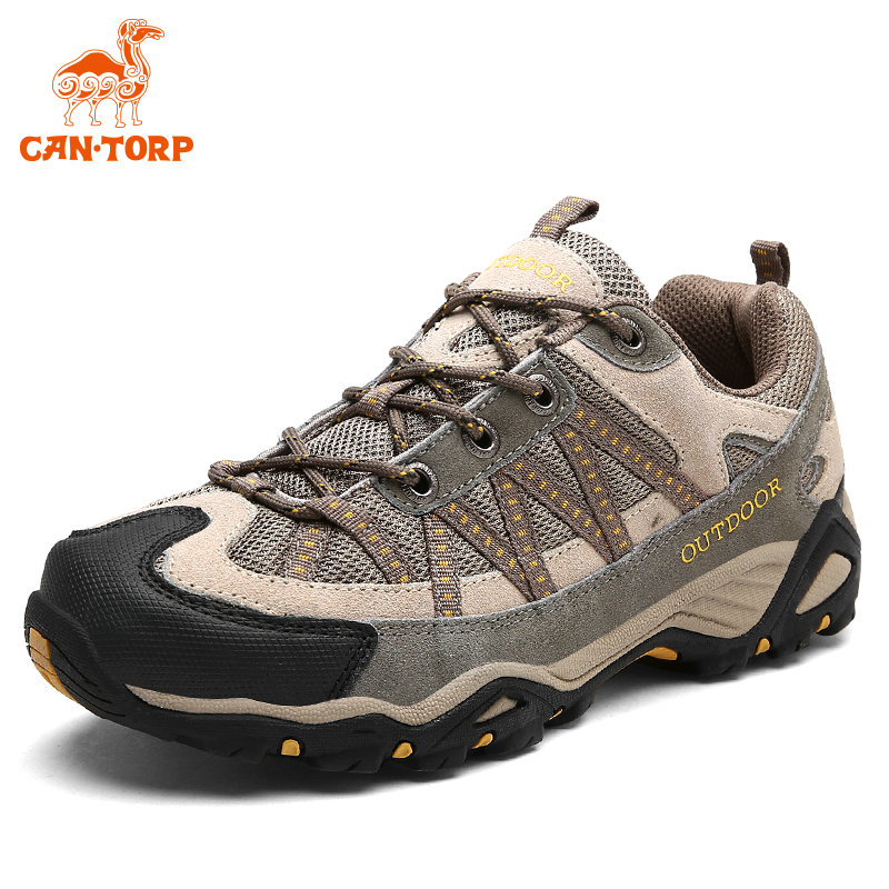 CANTORP/肯拓普情侣户外登山鞋男士低帮软底徒步鞋防滑耐磨休闲鞋