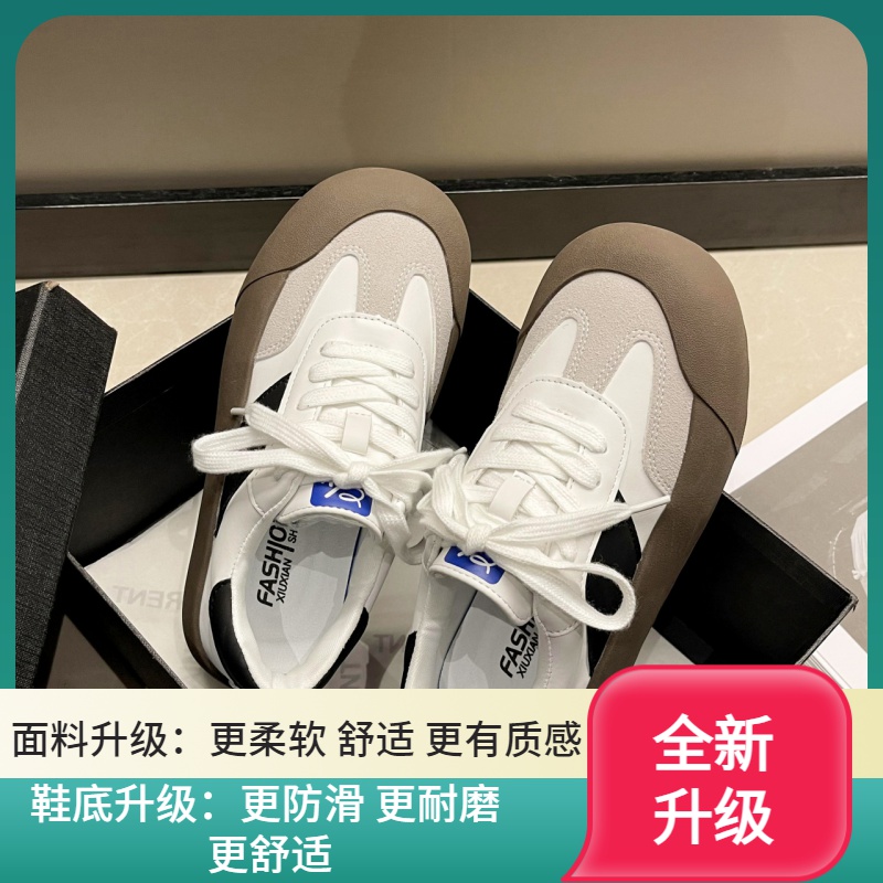 秋冬季回力休闲蓬蓬鞋女2023低帮胖德训鞋厚底大头丑萌面包板鞋女