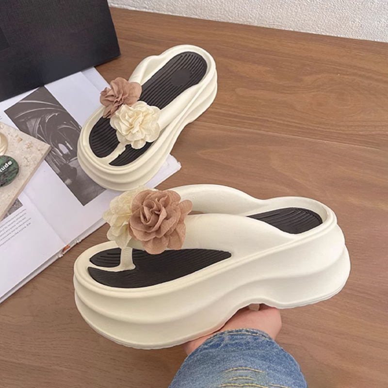 厚底增高网红ins人字拖女夏季EVA软底百搭潮流外穿海边沙滩凉拖鞋