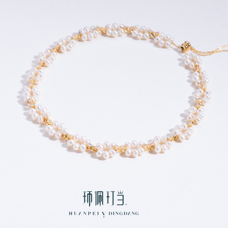 铜合金合成锆石项链 【环佩玎当】朝花夕拾项链