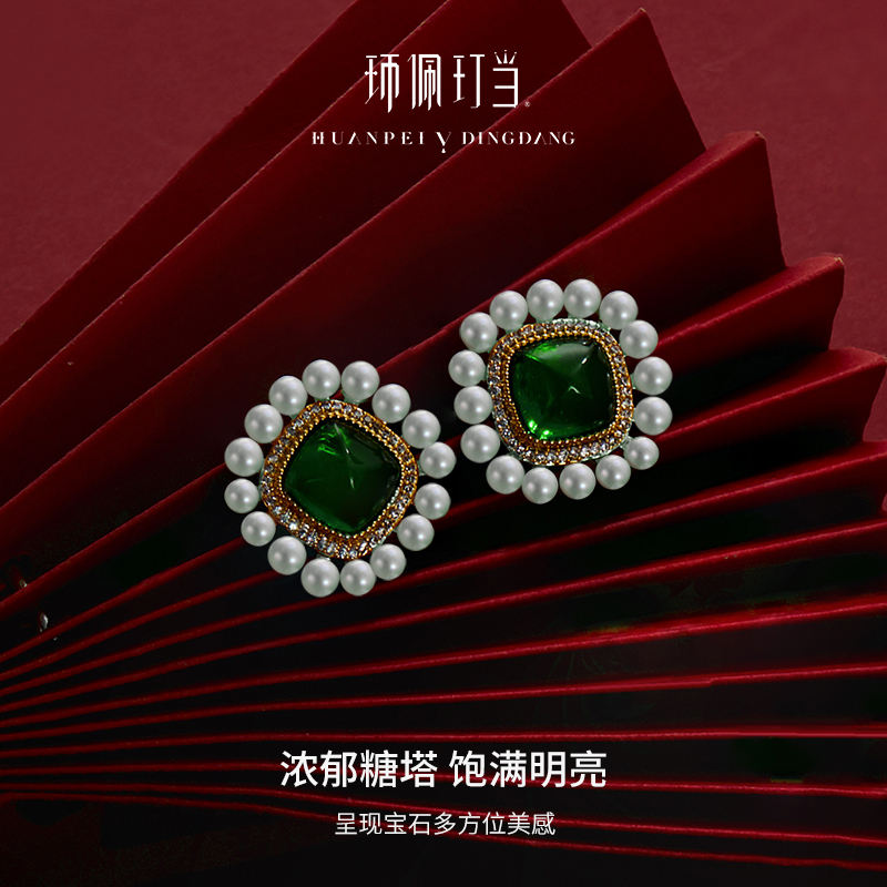 铜合金耳饰 【环佩玎当优选】延禧宫原创国风轻奢唐塔造型耳环