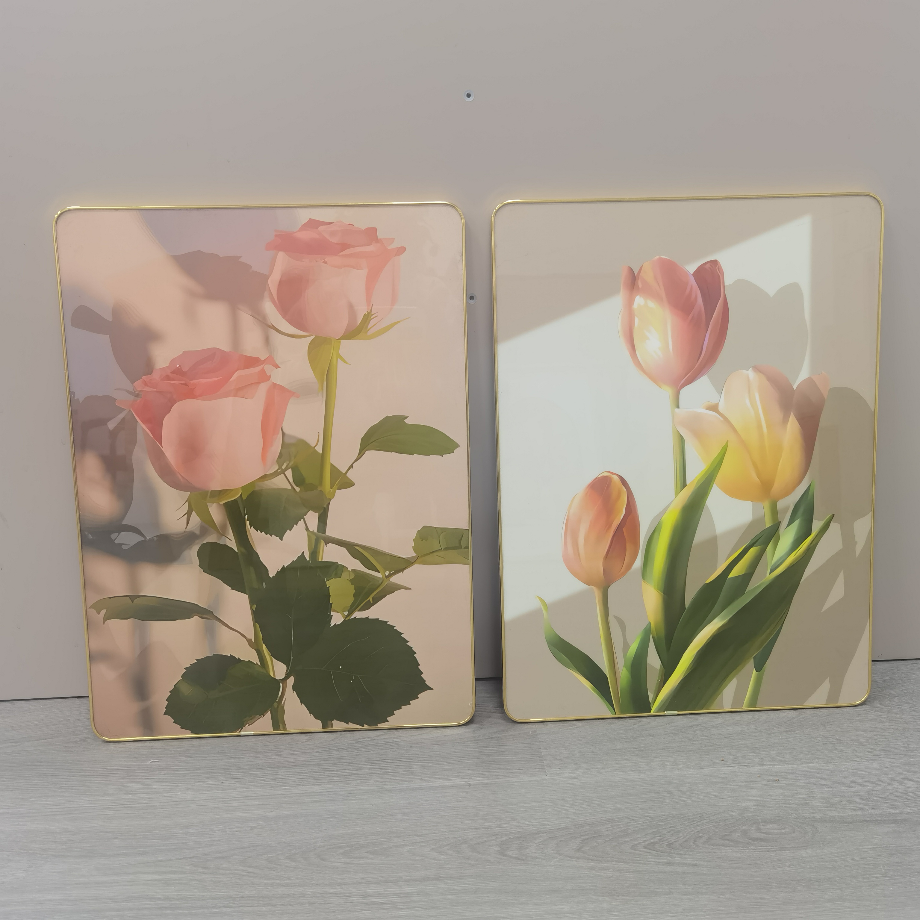 欧式复古花挂画北欧简约风玄关走廊两联餐厅挂画花3040