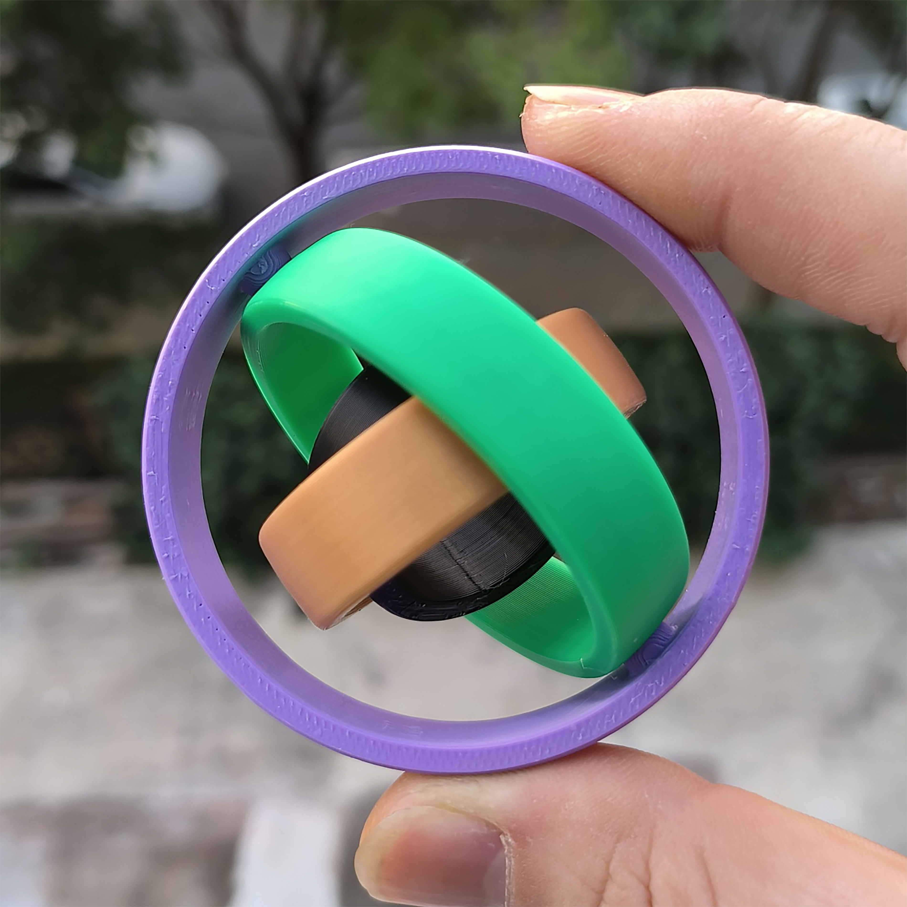 【3D打印-萝卜环】圆形环解压玩具3d重力萝卜球环伸缩解压玩具益智