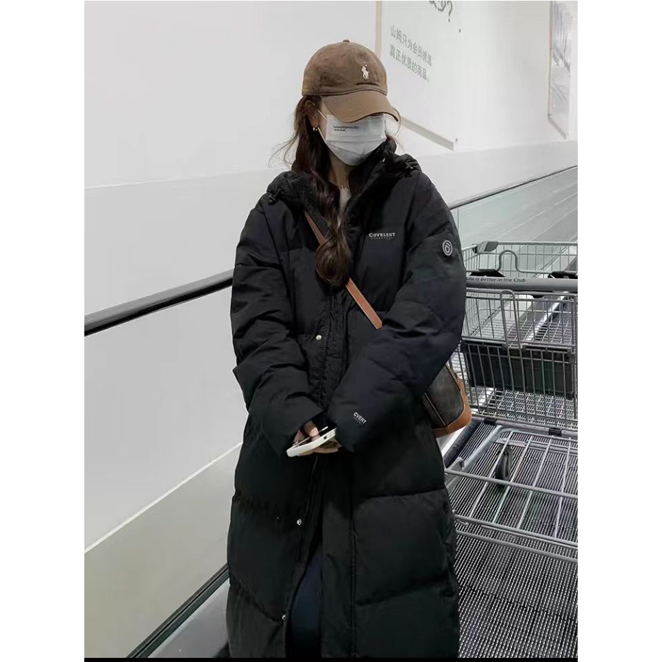 【小梅专属】RQ2009韩版季鹅绒服中长款保暖冬季潮流百搭黑色外套女
