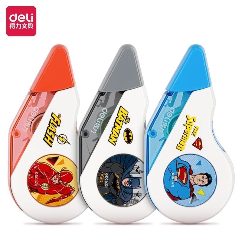 得力71570【6个装】8米修正带便携顺滑简约透明膜带学生纠错带DC