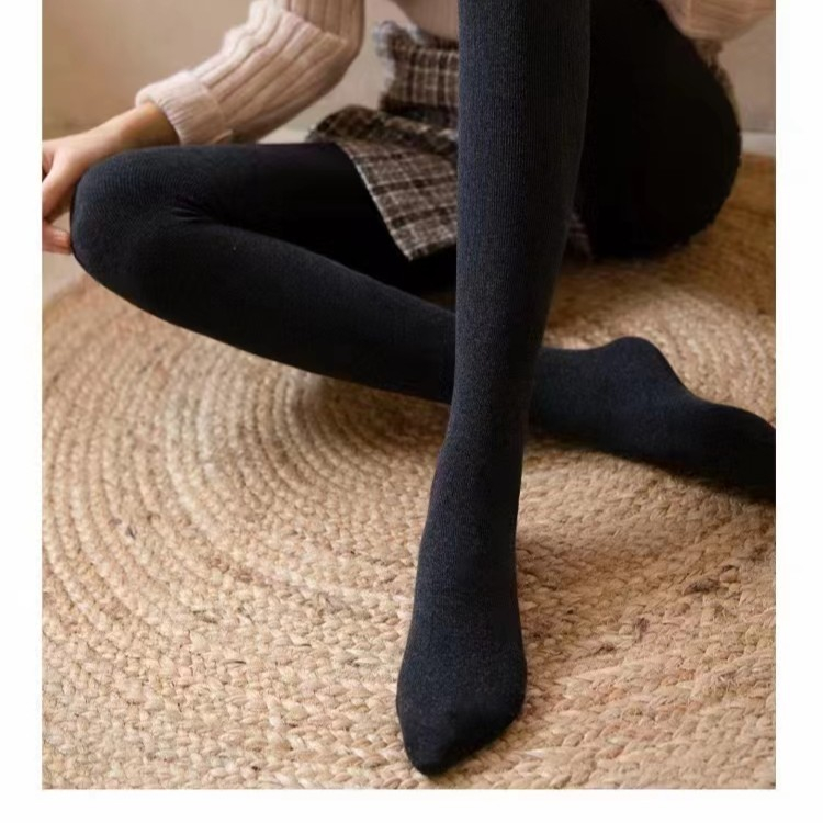 高弹棉质细条连裤袜女秋冬季外穿一体裤显瘦显腿长内搭打底裤子