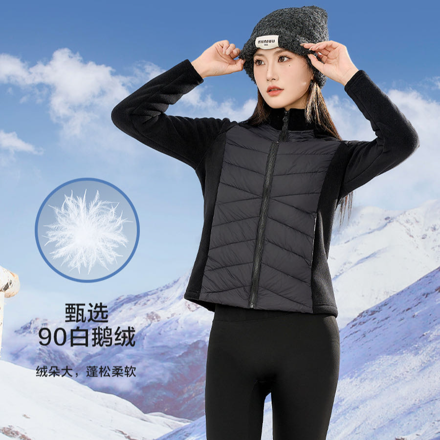 鹅大师秋冬女士轻运动修身保暖鹅绒服外穿