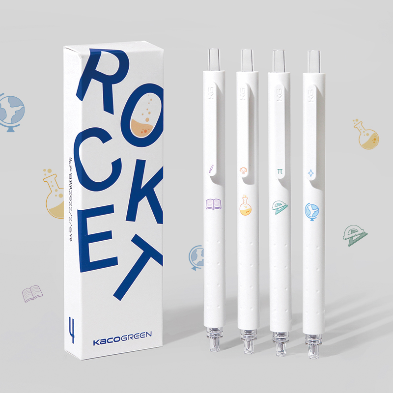 【KACO学科限定】KACO菁点学科笔按动式中性笔黑色水笔0.5MM