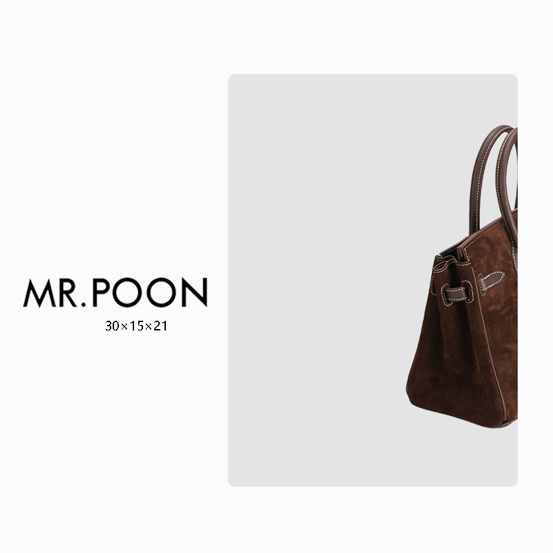Mr.Poon/潘先生新款冬季绒面女包单肩包轻奢手提包（现货）