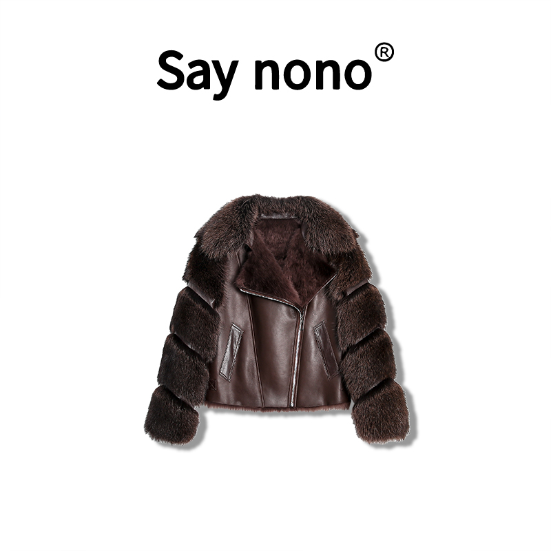 【懒猫nono】Say nono★女装皮草皮毛一体保暖貉子毛外套XH/GS23137