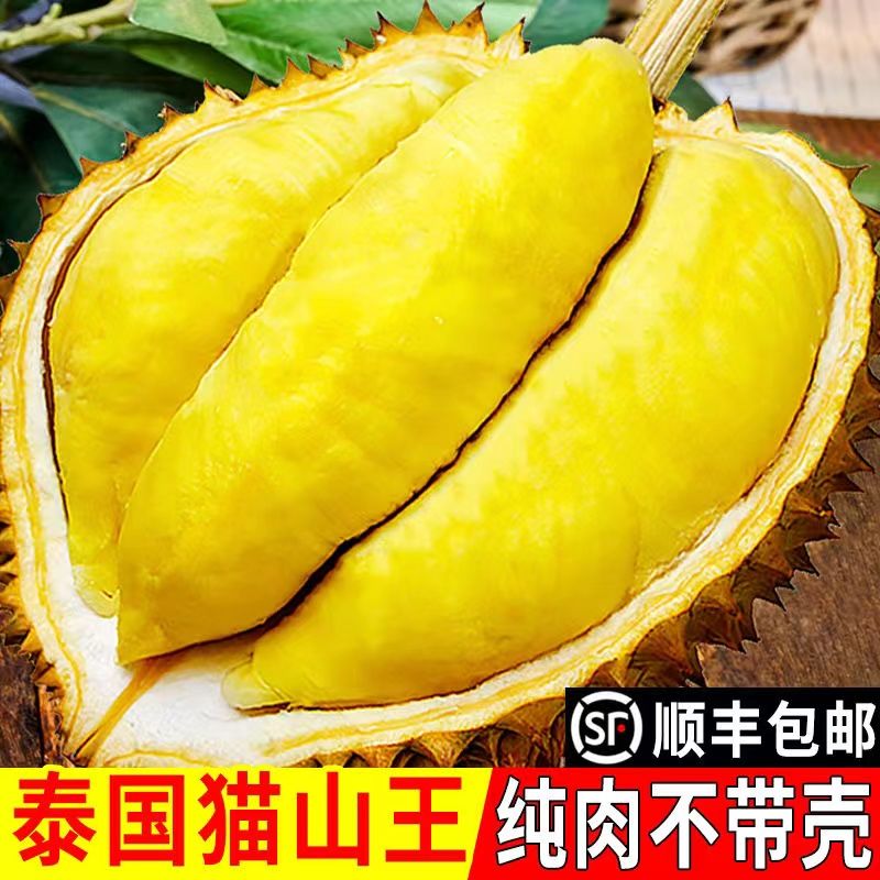 【顺丰冷链】纯肉猫山王榴莲肉速冻榴莲新鲜冷冻树上自然熟有核无皮