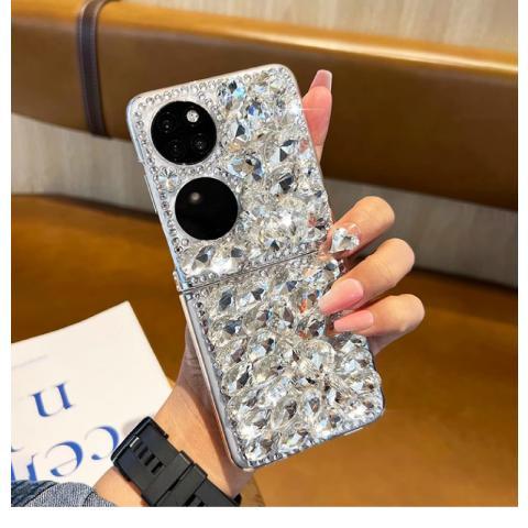 华为p60pocket手机壳女款新款p50宝盒折叠屏奢华水钻pockets保护