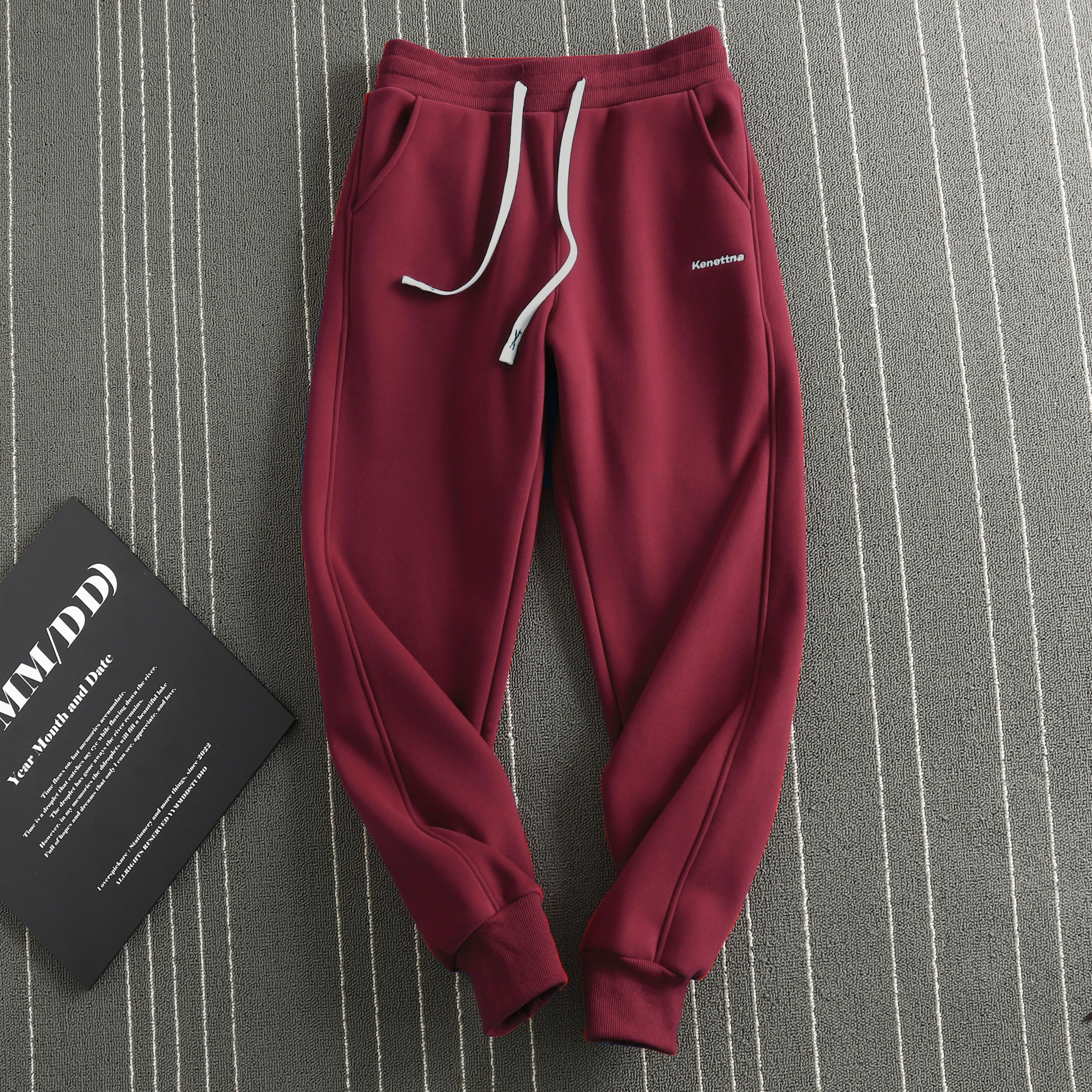 女士大码宽松长裤冬季束脚裤加绒卫裤