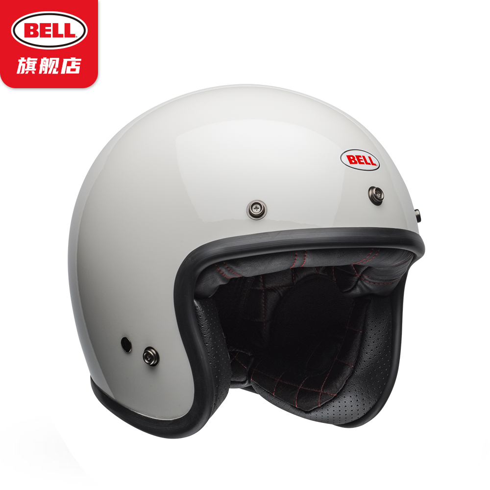 BELL经典复古头盔Custom500四季碳纤维摩托车夏季骑行通风3/4盔