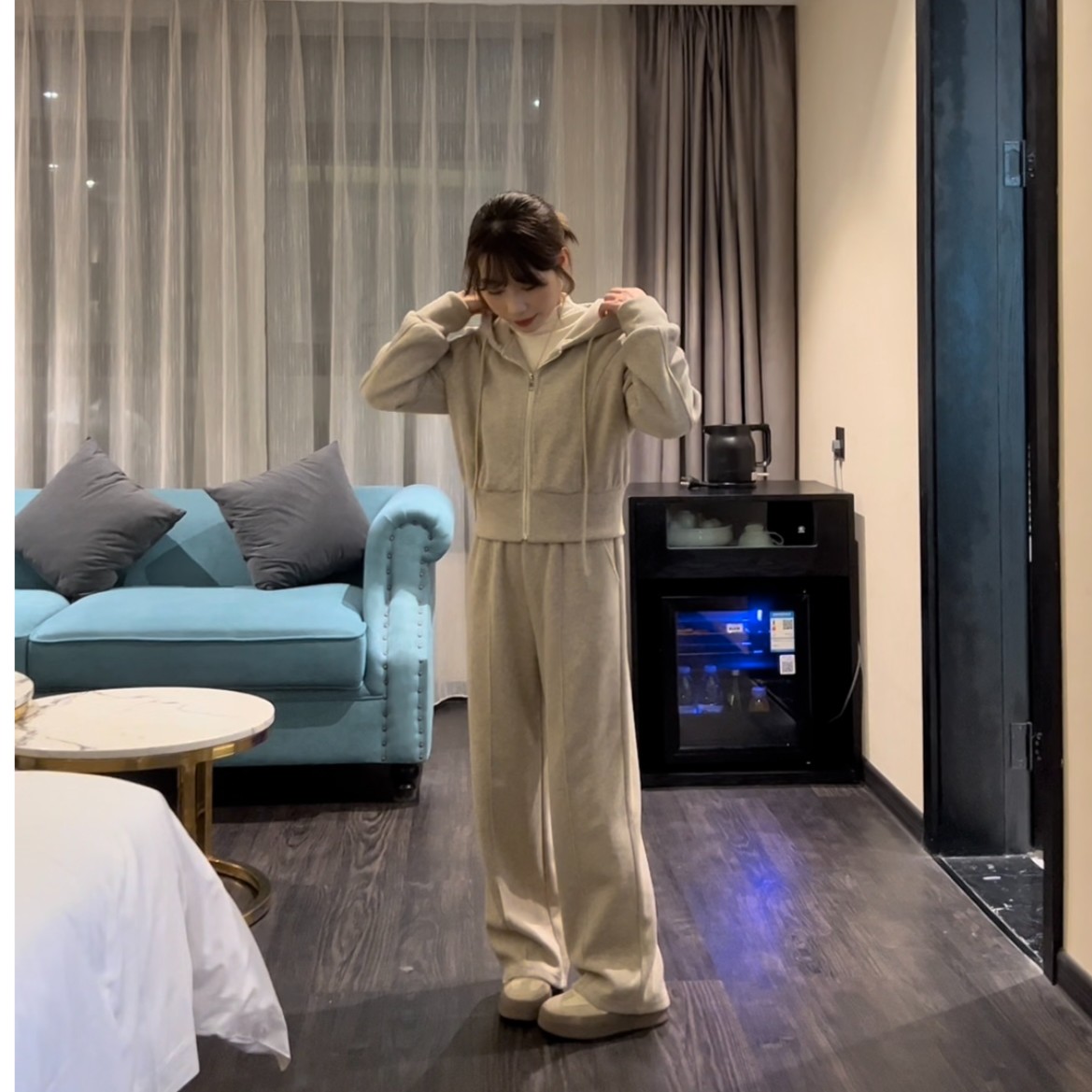 奈奈家 62057【小行星】休闲套装小个子改版20231005运动秋冬显瘦