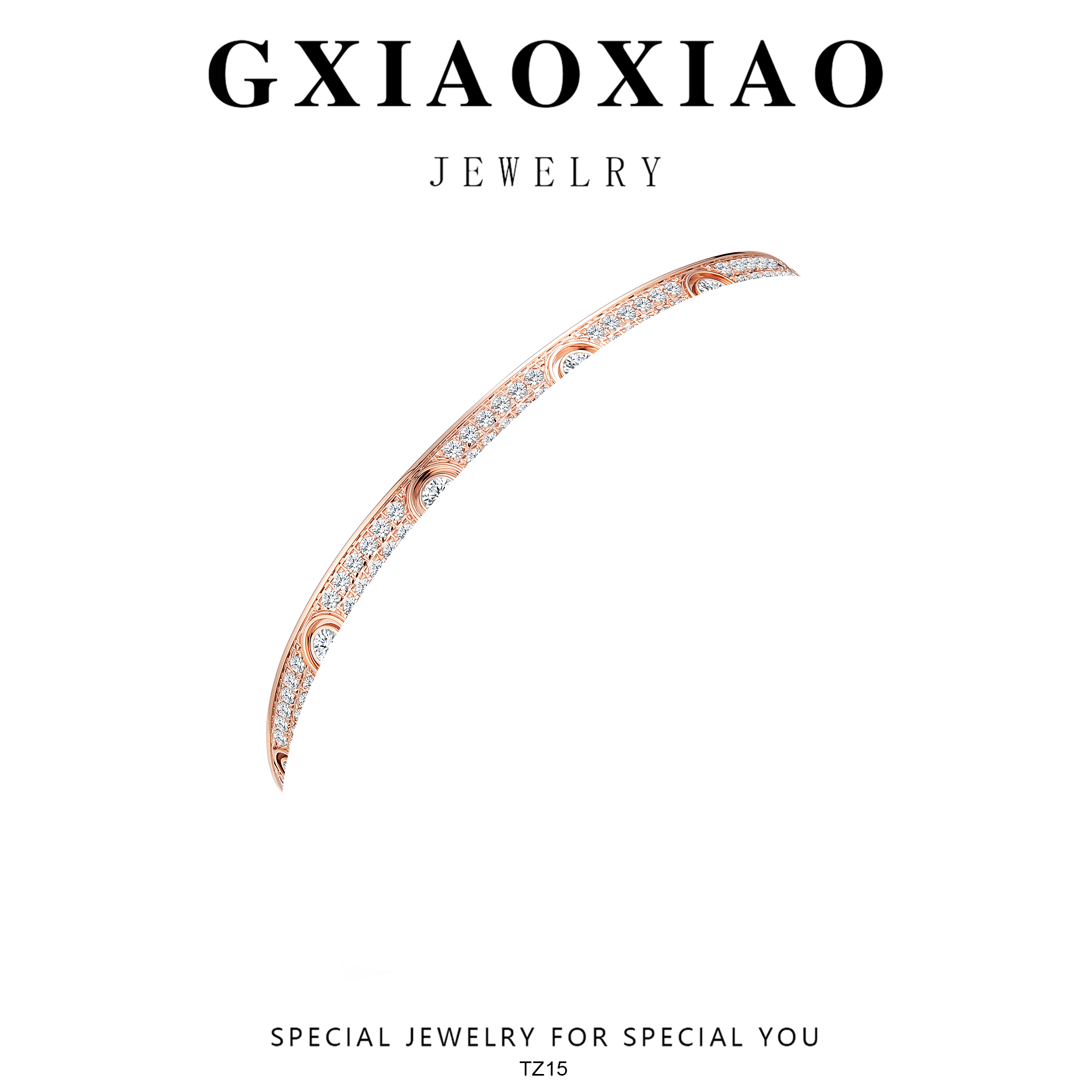 铜合金手镯 GXX TZ15 TZ16 法式满镶满天星光时尚气质百搭手镯