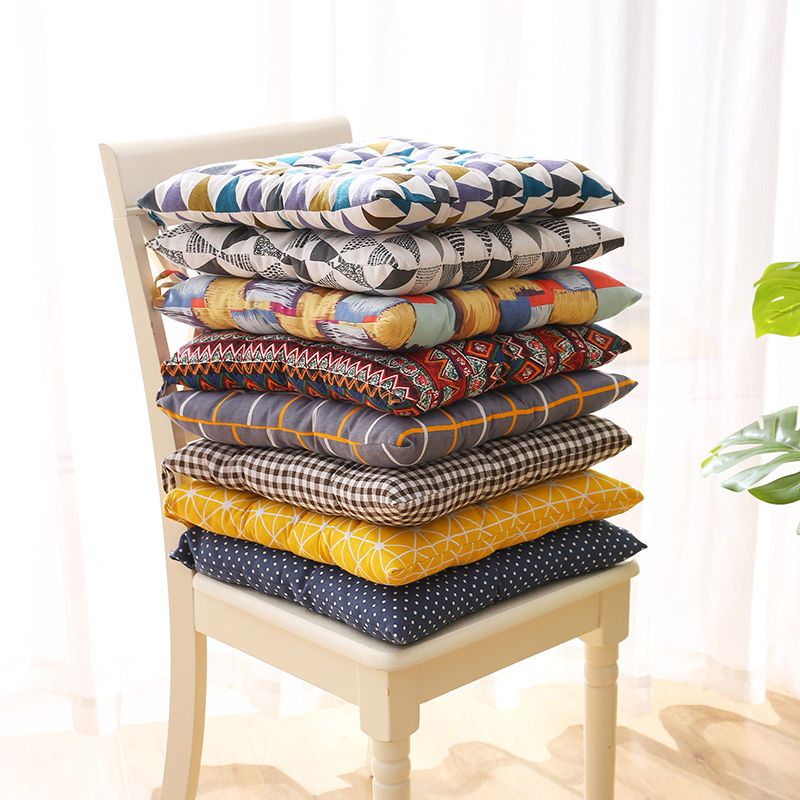 椅子坐垫女学生凳垫办公室座垫方形屁股垫椅垫家用绑带地坐软垫子