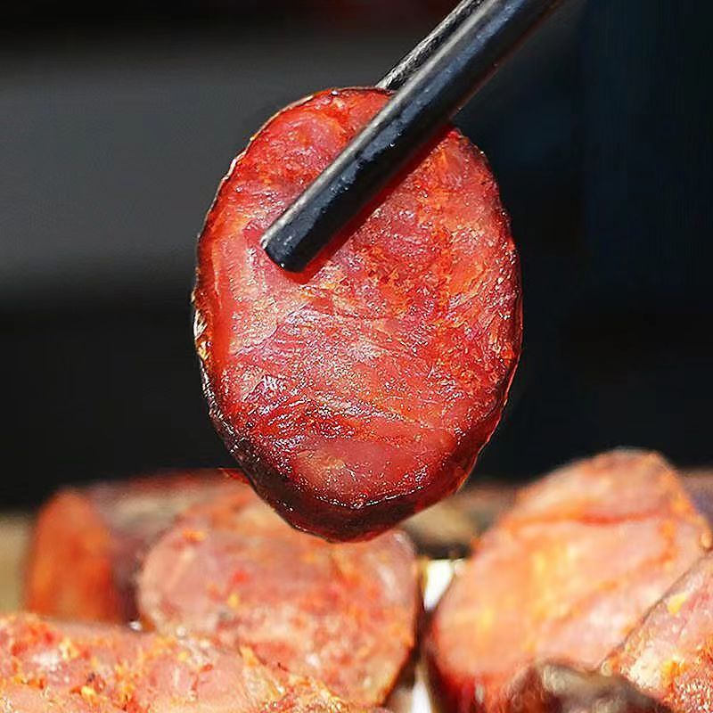 腊香肠（直接拍）两种口味湖南烟熏农家土猪美味腊香肠