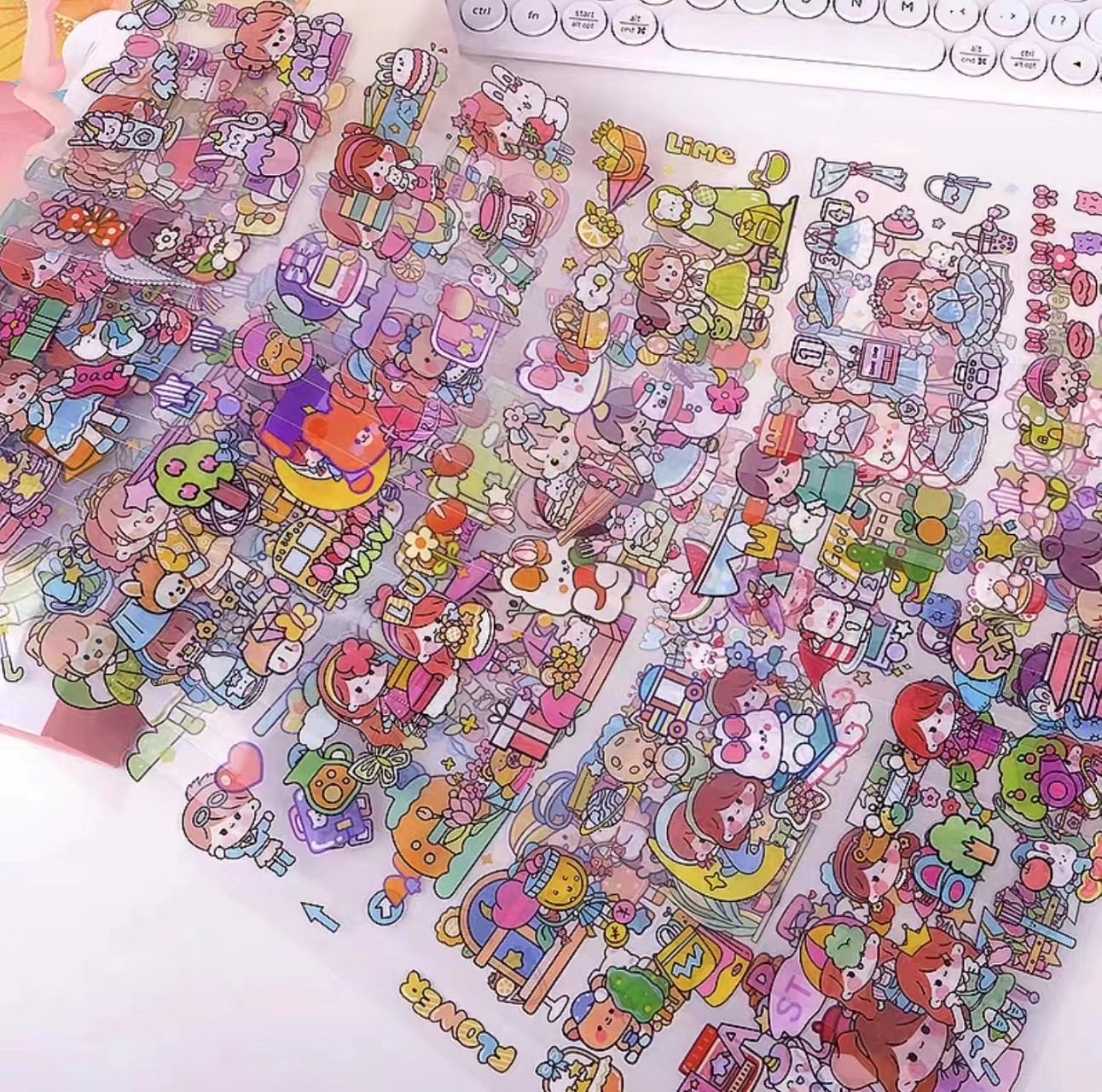 2096A 卡巴熊手账贴纸   一条（以主播展示为准）