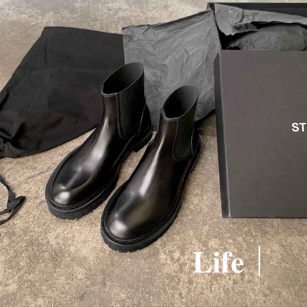 【清仓浮力】葡萄妈Studiolee 显瘦弹力烟筒靴包腿厚底百搭短靴女