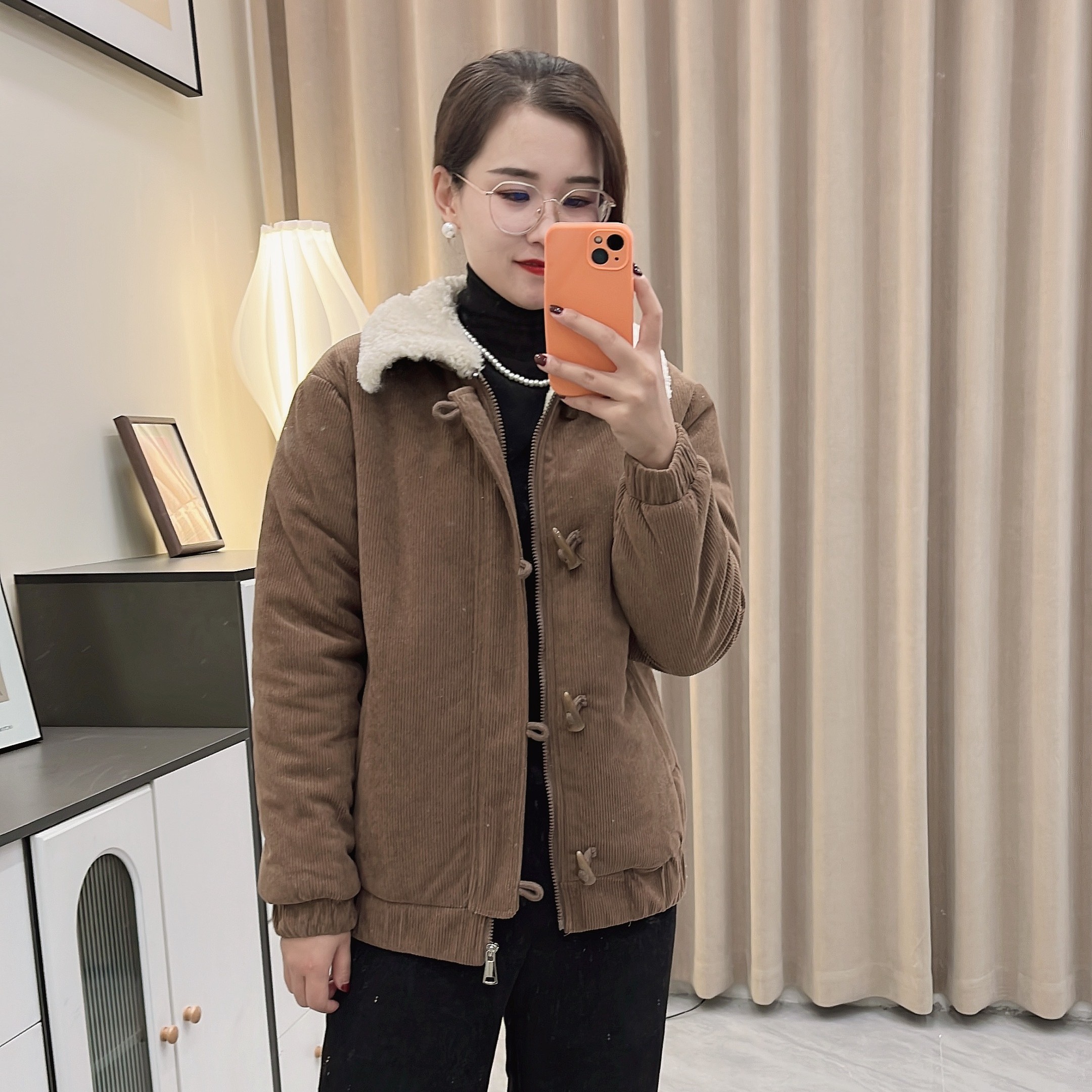 2023新款洋气时尚睡衣女可外穿家居服套装翻领三层加厚冬款居家服