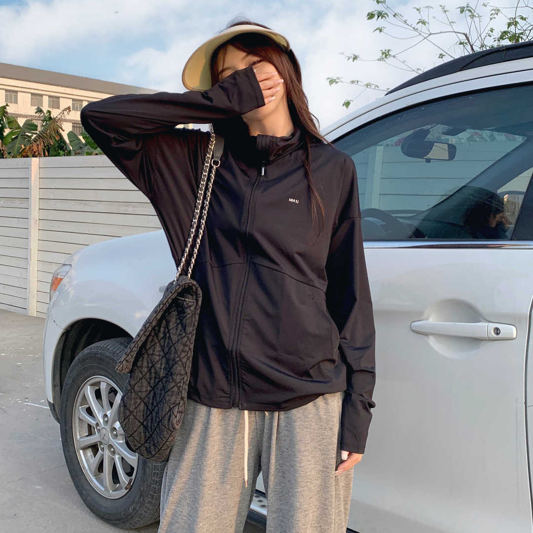 觅橘夏衣原纱型女夏季款帽檐防紫外服冰丝薄外套