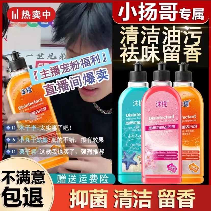 【买2送1】地面清洁液抑菌去污剂 强效去污杀菌 除味持久留香拖地液