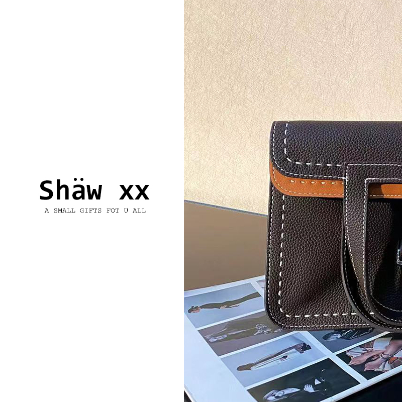 Shaw xx【薄雾漫游】新款头层牛皮小众真皮单肩小方哈赞包