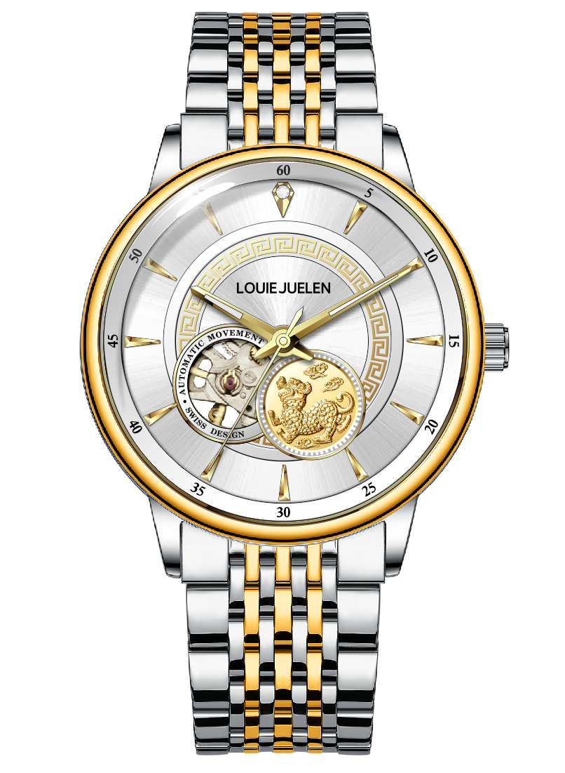 LOUIEJUELEN/路易爵伦金麒麟系列 L-5209 时尚男士机械腕表 DZX