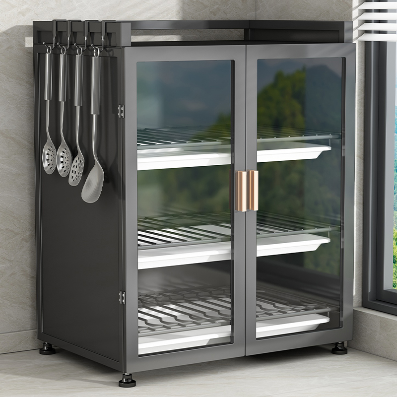 免安装一体厨房碗架沥水架碗柜置物架家用多功能台面碗筷碟收纳架