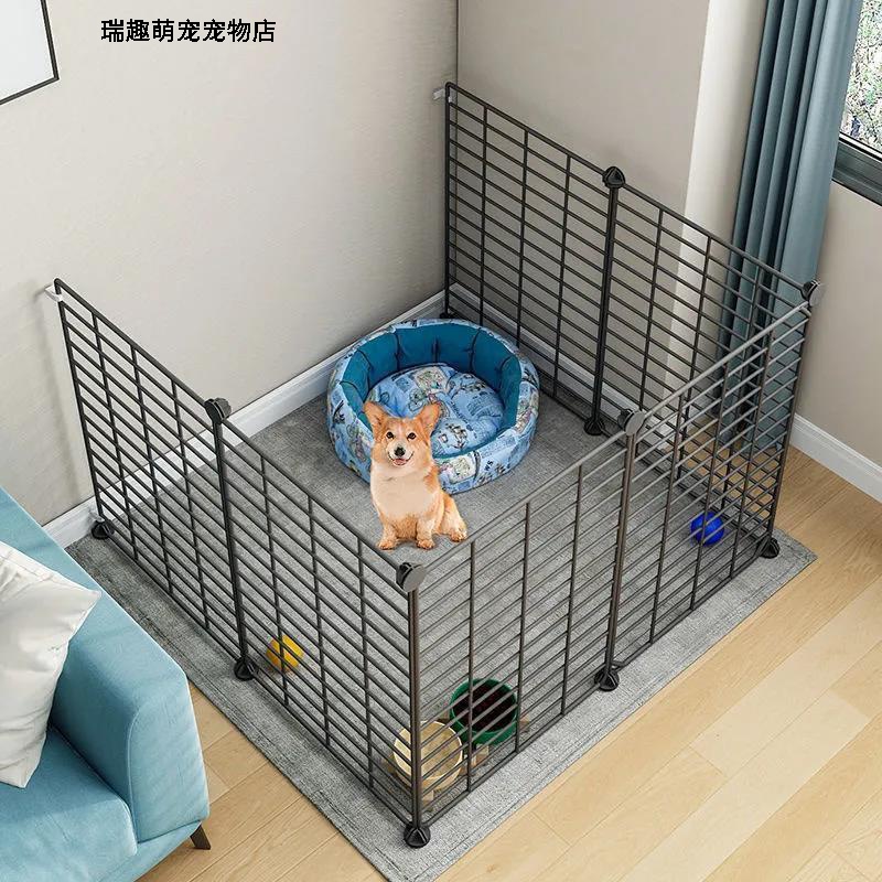 狗狗围栏宠物小型犬家用柯基泰迪博美室内隔离门栅栏护栏窝狗笼子