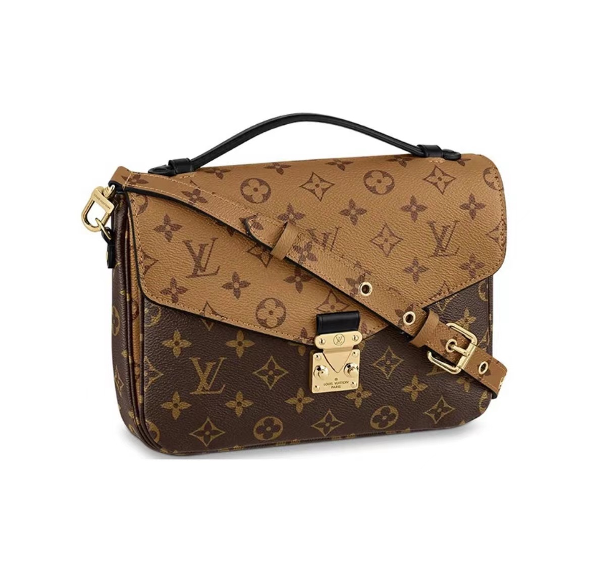 95新 LouisVuitton/路易威登 老花拼色邮差单肩包 CF22