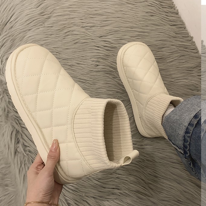 大东陂加绒加厚雪地靴女新款秋冬时尚厚底外穿防滑保暖棉鞋网红..