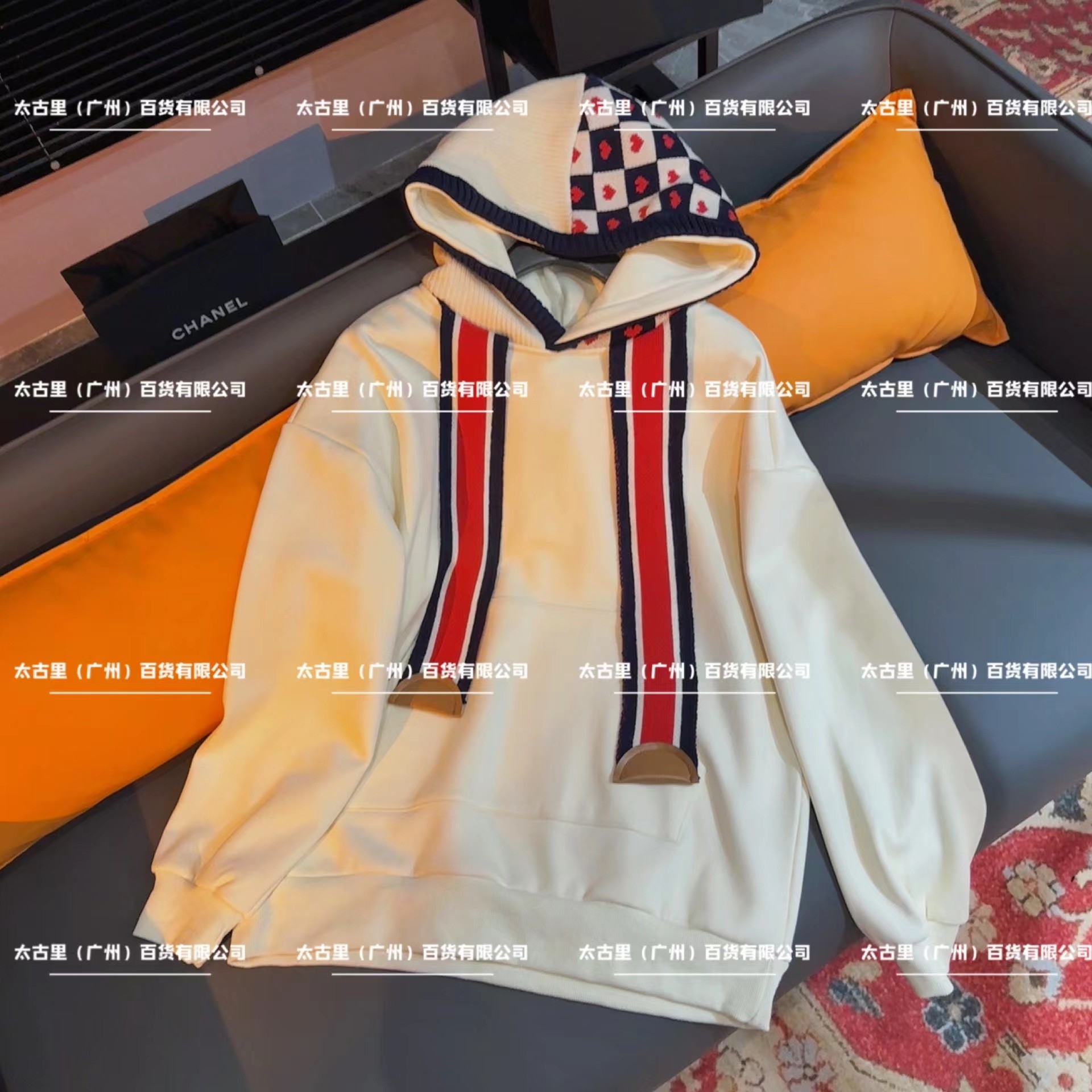 【贵柜上新】23s秋冬新品&潮牌爱心拼接连帽加厚加绒卫衣