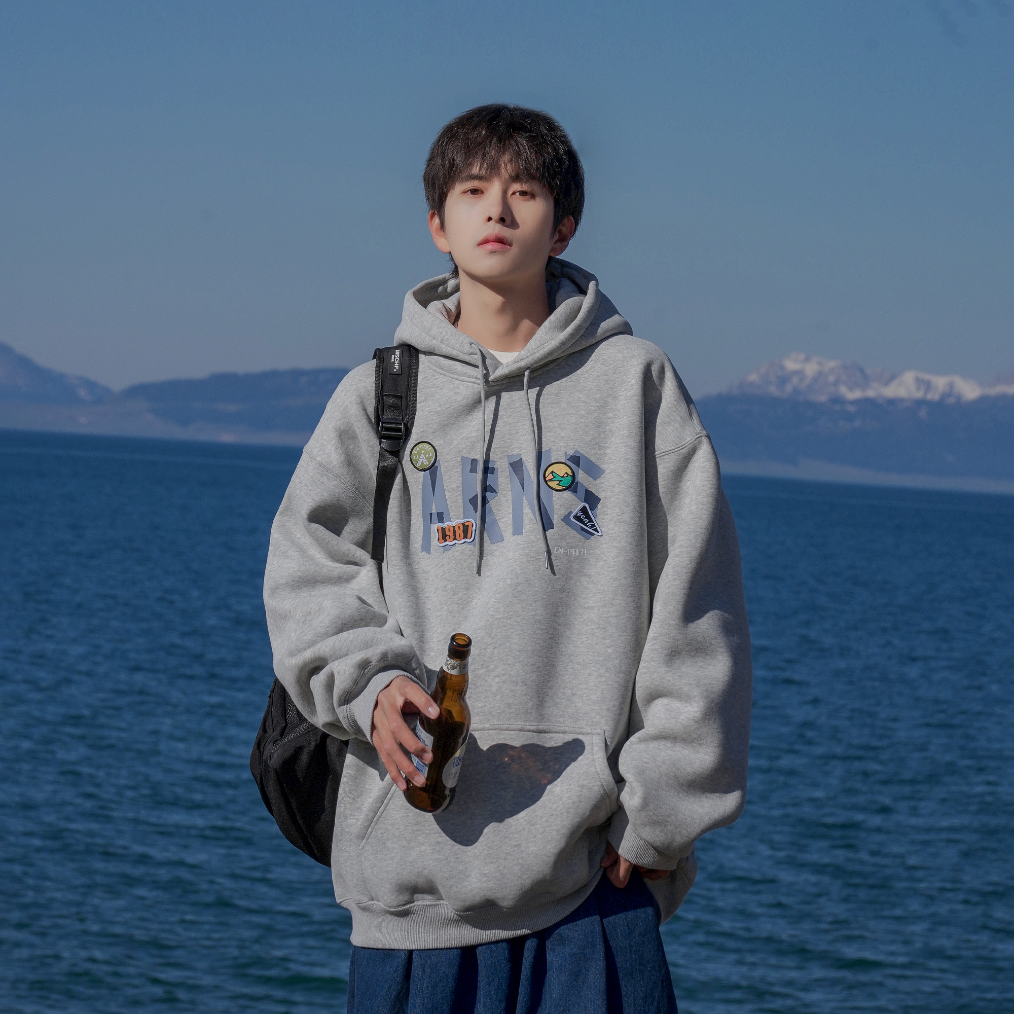 【ARTSMAN】400g重磅ins趣味徽章男士秋季美式街头学生连帽休闲卫衣