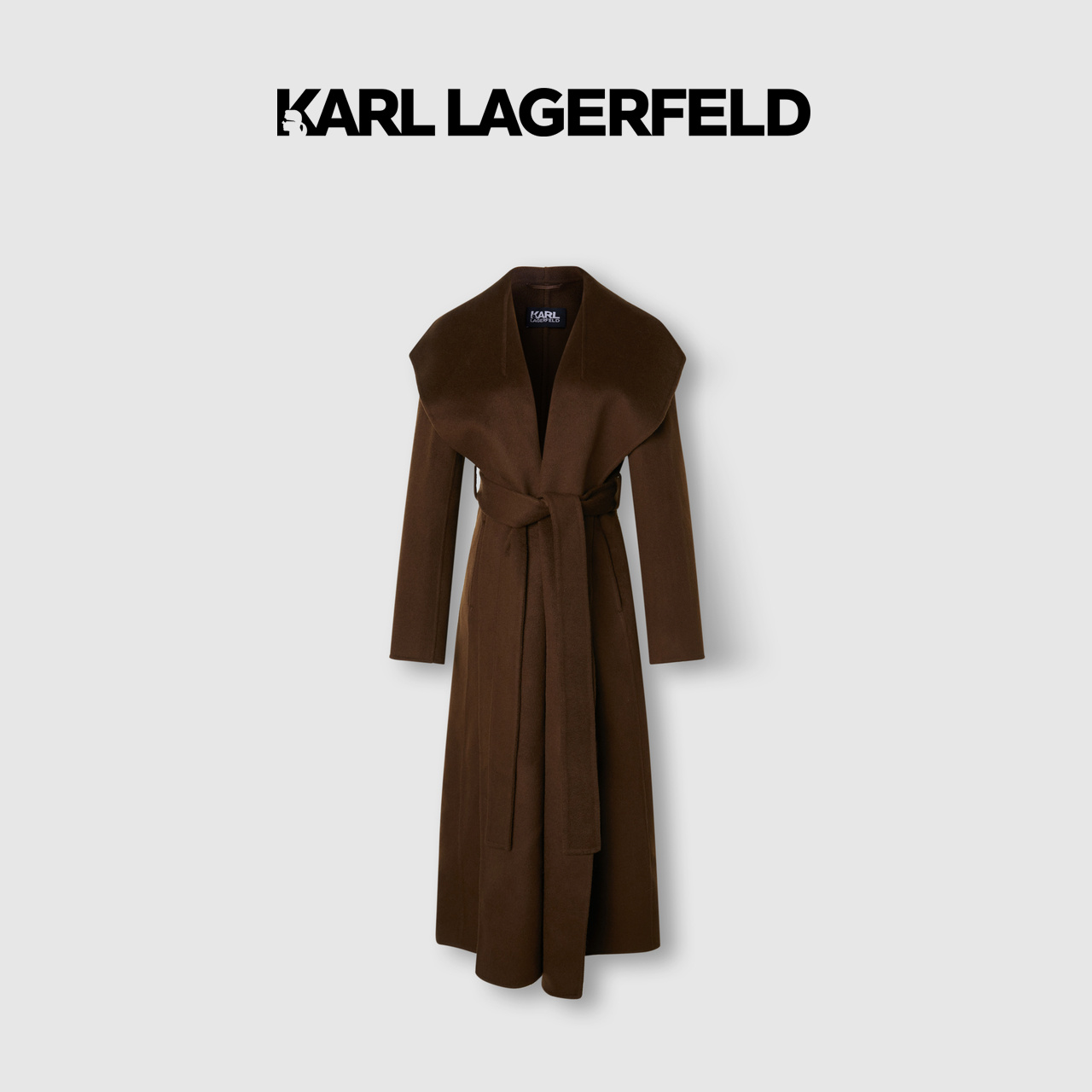 【可可专属】KARL LAGERFELD秋长款时尚毛呢外套E37W15B6