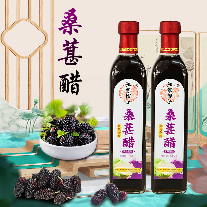 【拍1发2瓶） 紫桑葚醋 传统固态发酵醋 清真 饺子醋