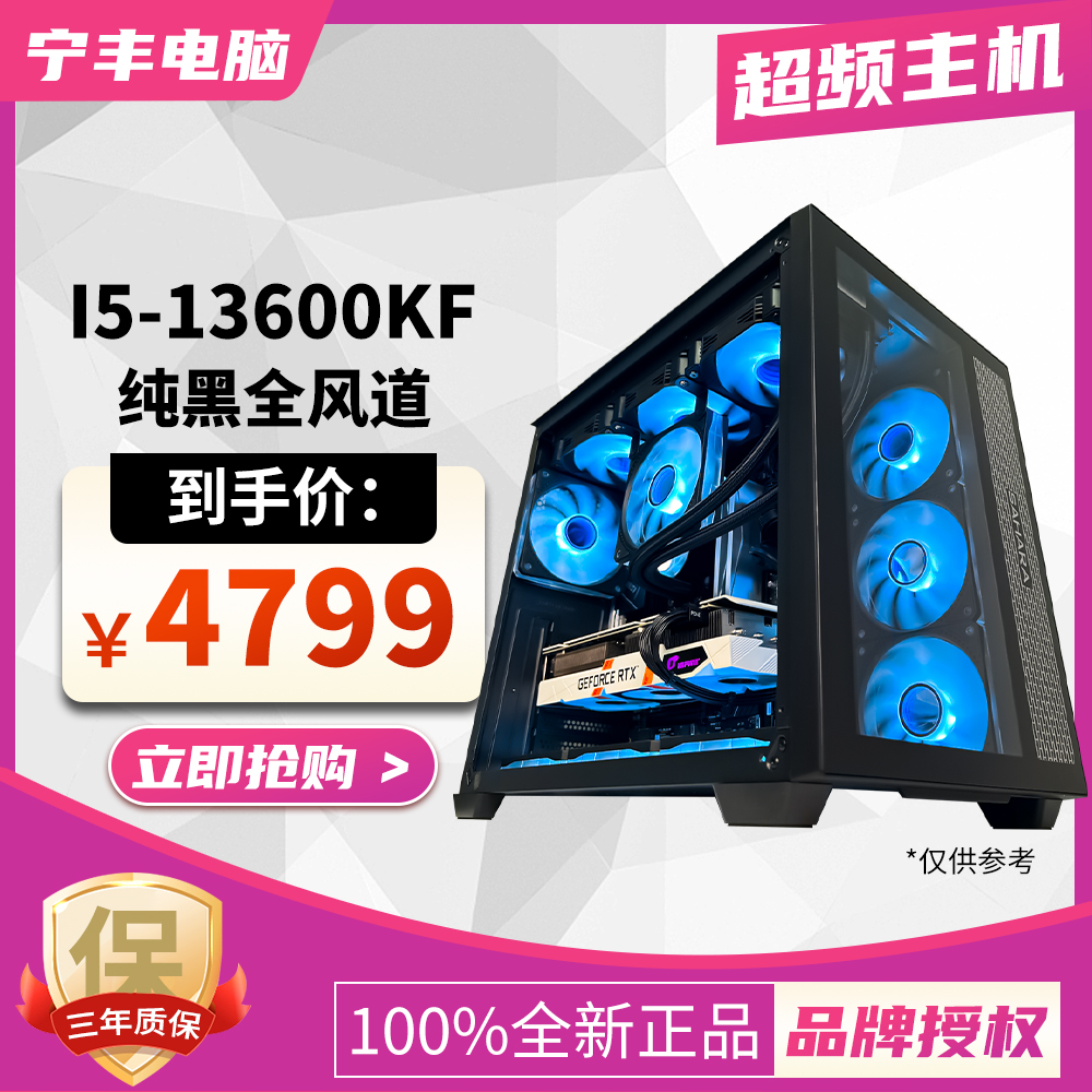 13600KF/Z690-P/七彩虹RTX4060Ti黑色无卡高帧游戏超频主机电脑