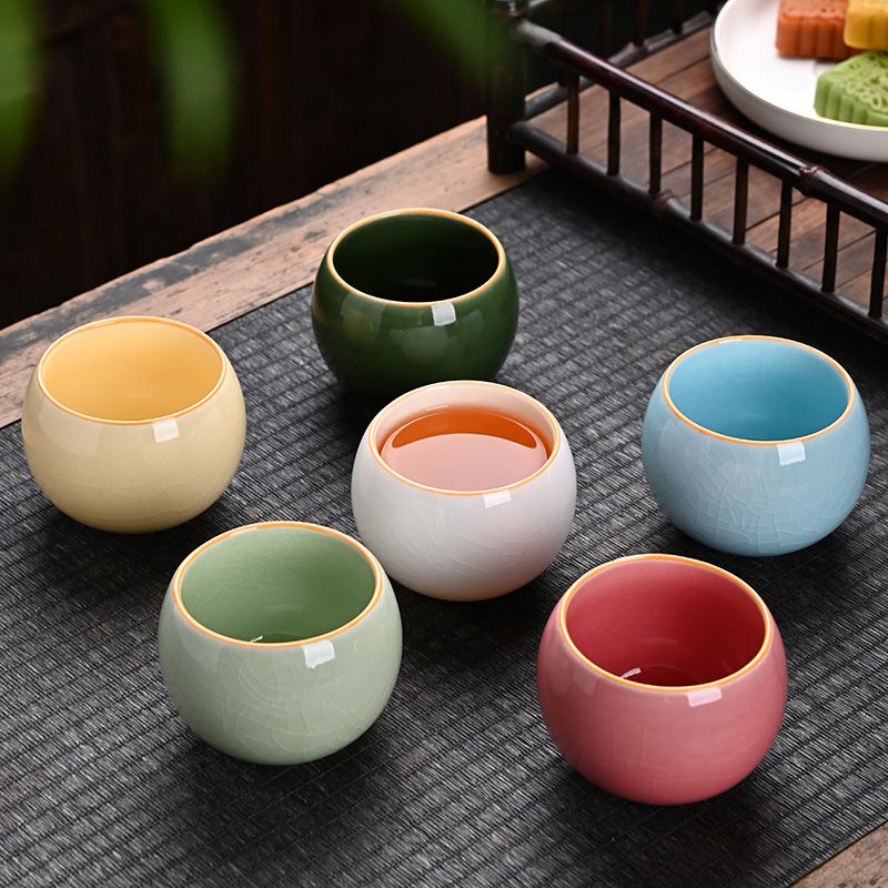 哥窑主人杯茶杯单个个人专用陶瓷茶杯大师级网红爆款建盏功夫茶杯